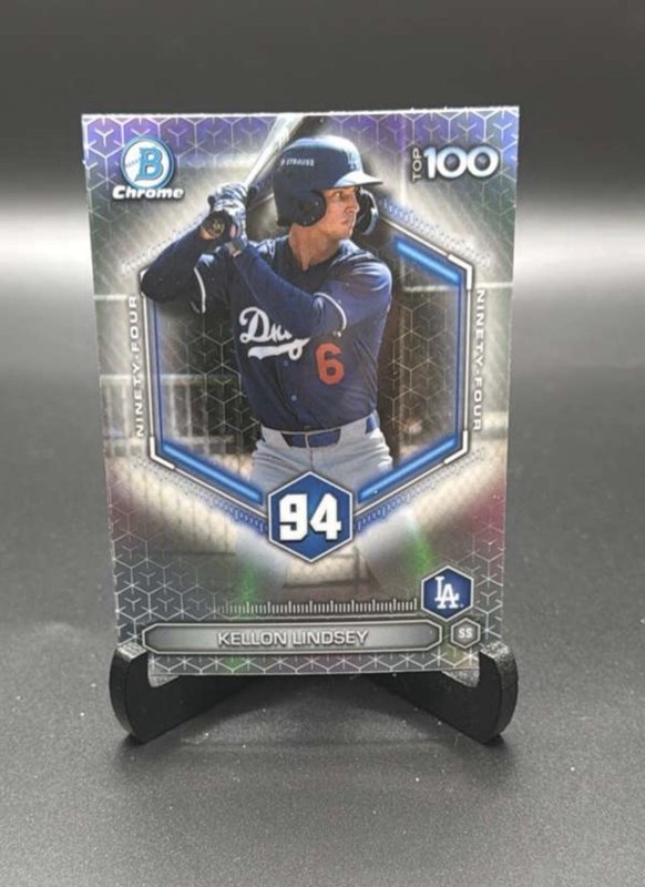 2026 Bowman Chrome Kellon Lindsey Top 100 #BTP-94 Dodgers