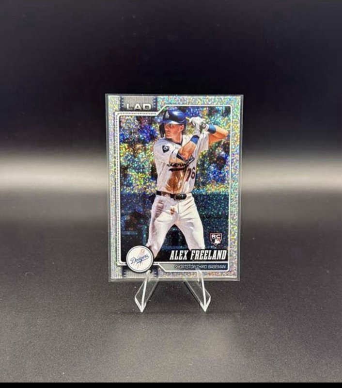 2026 Topps Series 1 Alex Freeland Confetti Foil Parallel Los Angeles Dodgers RC