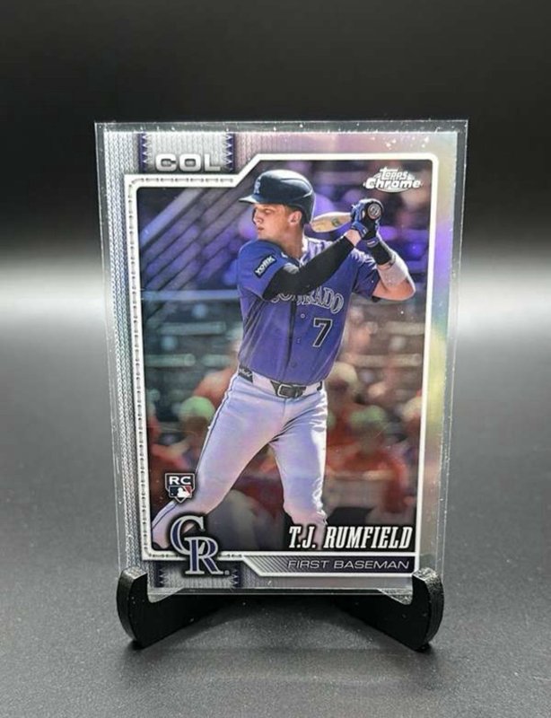 2026 Topps Chrome TJ Rumfield Refractor #181 RC Colorado Rockies