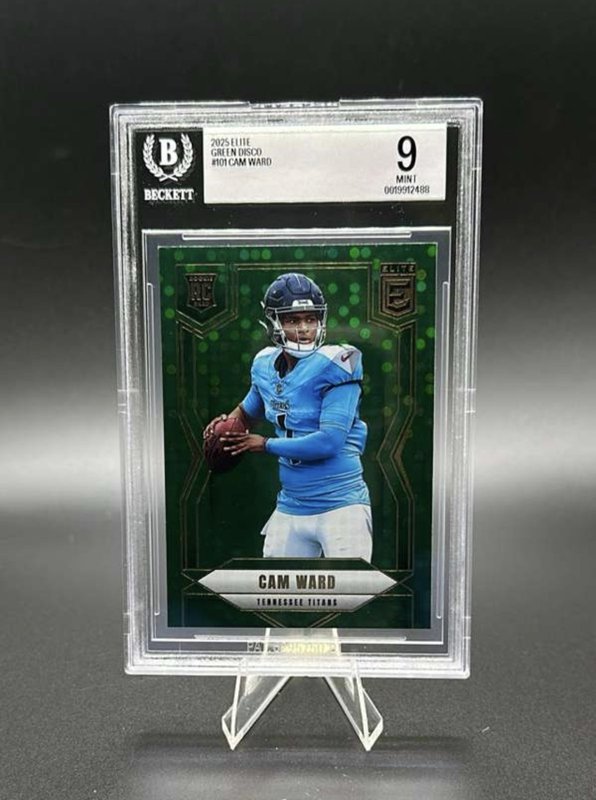 2025 Panini Donruss Elite - Rookies Cam Ward #101 Green Disco (RC) - BGS 9