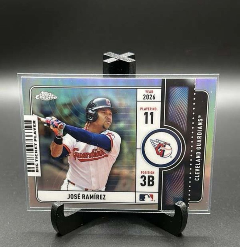José Ramírez 2026 Topps Chrome Big Ticket Players #BTP-9 Cleveland Guardians