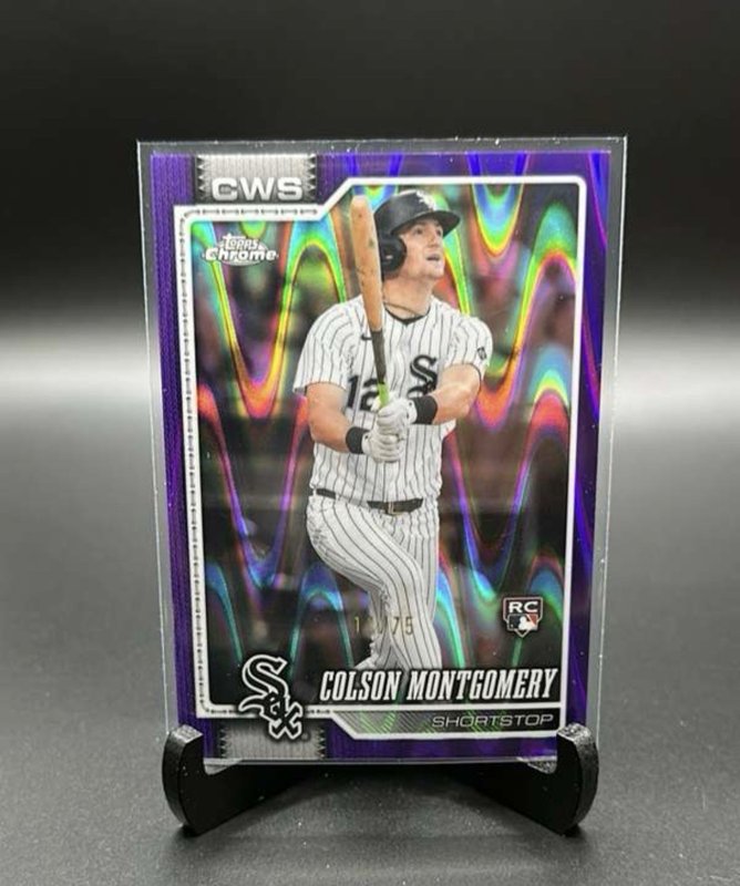 2026 Topps Chrome Colson Montgomery Purple Raywave Refractor RC /75