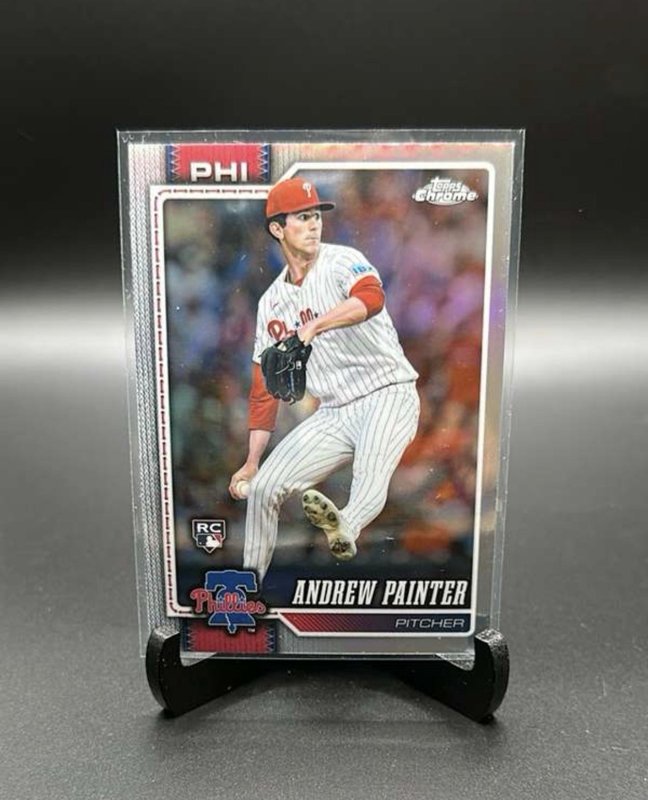 ANDREW PAINTER 2026 TOPPS CHROME REFRACTOR ROOKIE RC #160 PHILLIES