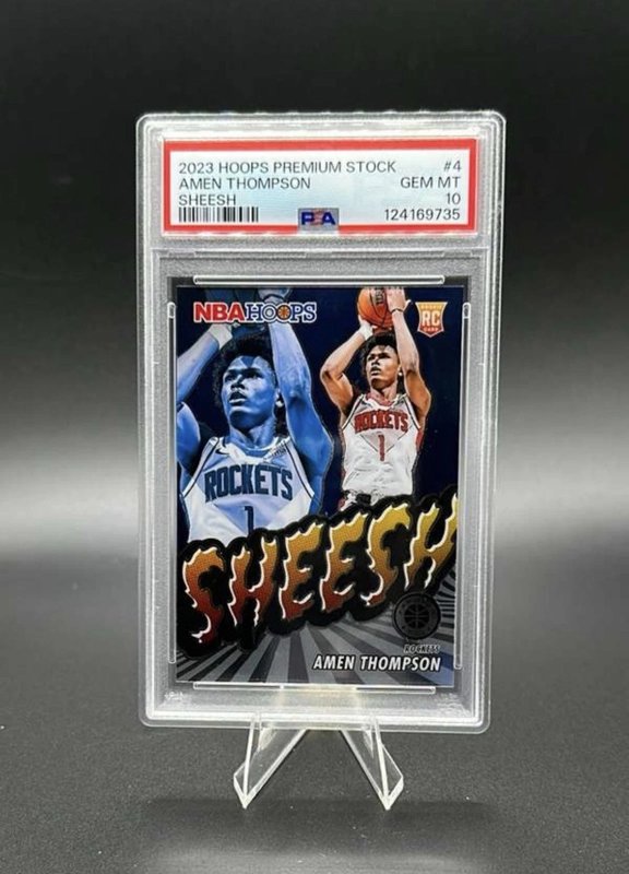 PSA 10 2023 HOOPS PREMIUM STOCK AMEN THOMPSON SHEESH Rookie RC