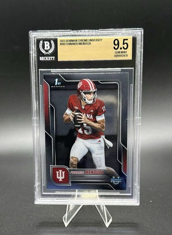 2025 Bowman University Chrome - Fernando Mendoza #109 (RC) - BGS 9.5