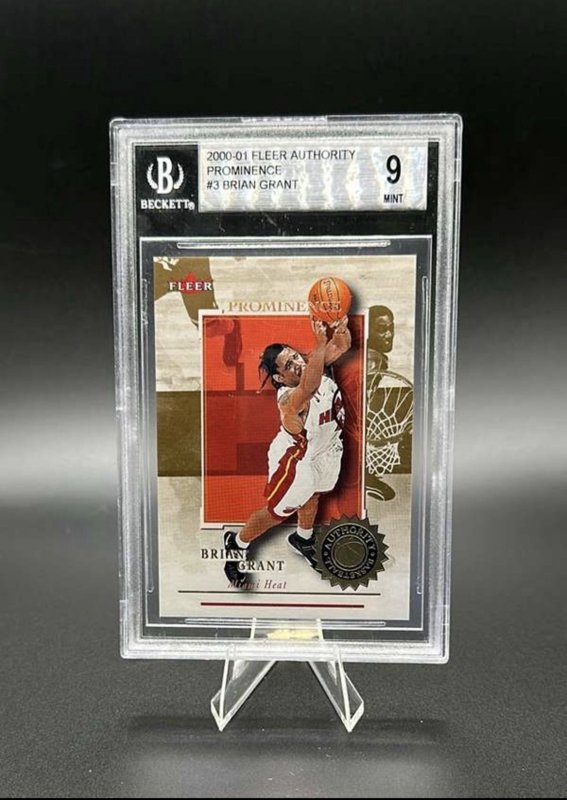 2000-01 Fleer Authority Prominence 75/25 65/75 Brian Grant #3 BGS 9 MINT 1s6