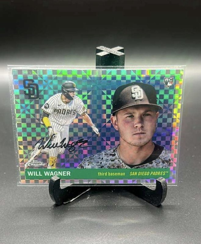 2025 topps chrome platinum Will Wagner #201 RC X-fractor Padres