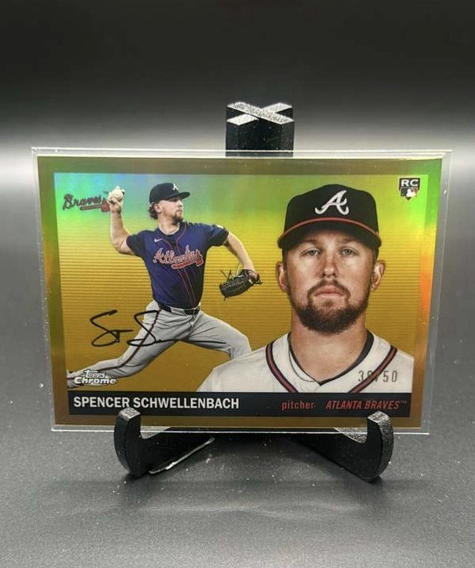 2025 Topps Chrome Platinum Spencer Schwellenbach /50 #332 Gold Refractor