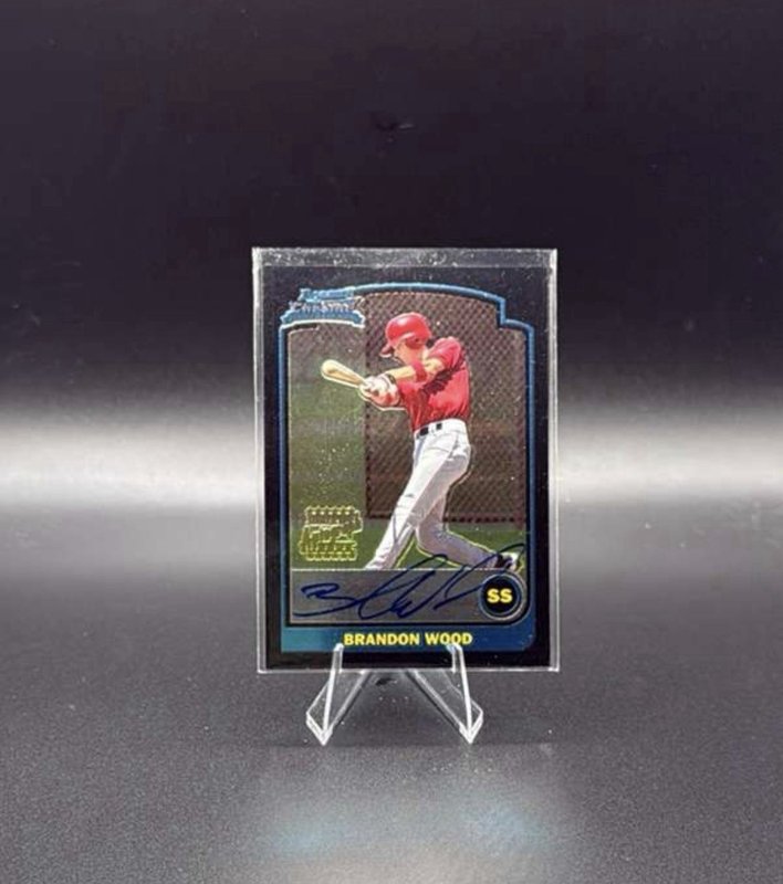 2003 Bowman Draft Picks & Prospects - Brandon Wood #BDP170 Chrome (AU, RC)