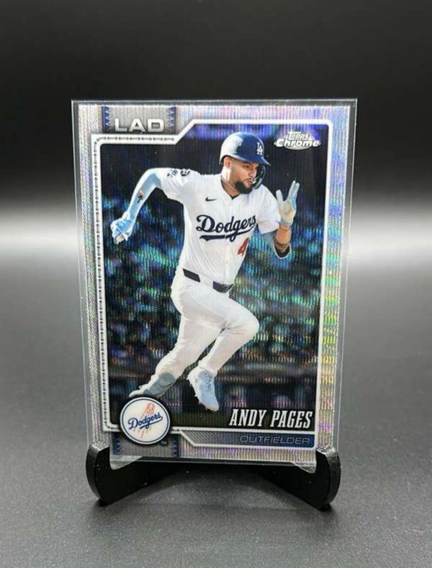 2026 Topps Chrome Andy Pages Wave Refractor SP Los Angeles Dodgers Jumbo Only
