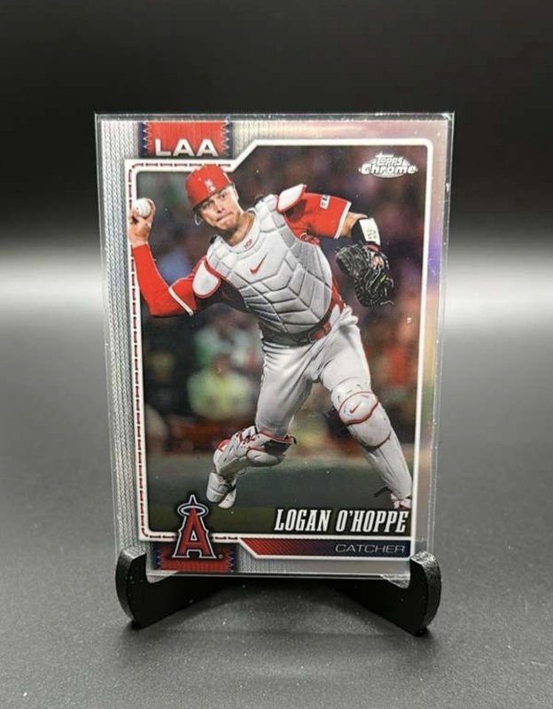 #97 Logan O'Hoppe 2026 Topps Chrome Refractors Los Angeles Angels