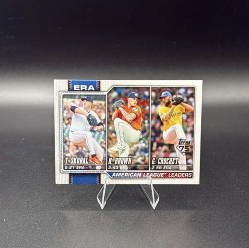 2026 Topps Series 1 - League Leaders Tarik Skubal, Garrett Crochet, Hunter Brown