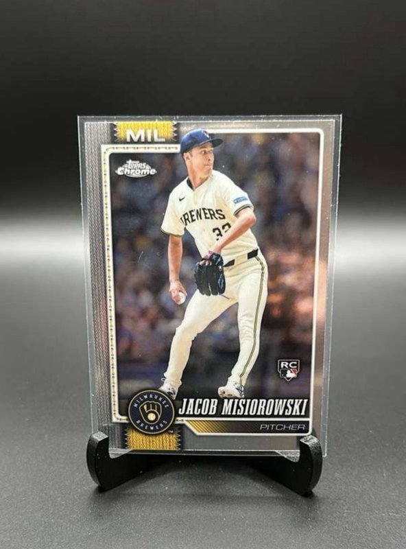 2026 Topps Chrome Baseball Jacob Misiorowski #196 Brewers Rookie RC