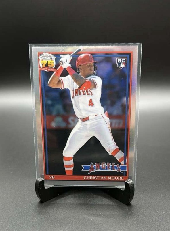 Christian Moore Topps Chrome 2026 75th Anniversary 91CB-26 Angels