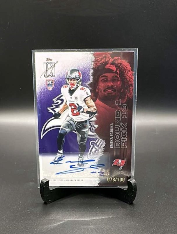 #105 Emeka Egbuka 2025 Topps Signature Class - Autographs Purple #/100