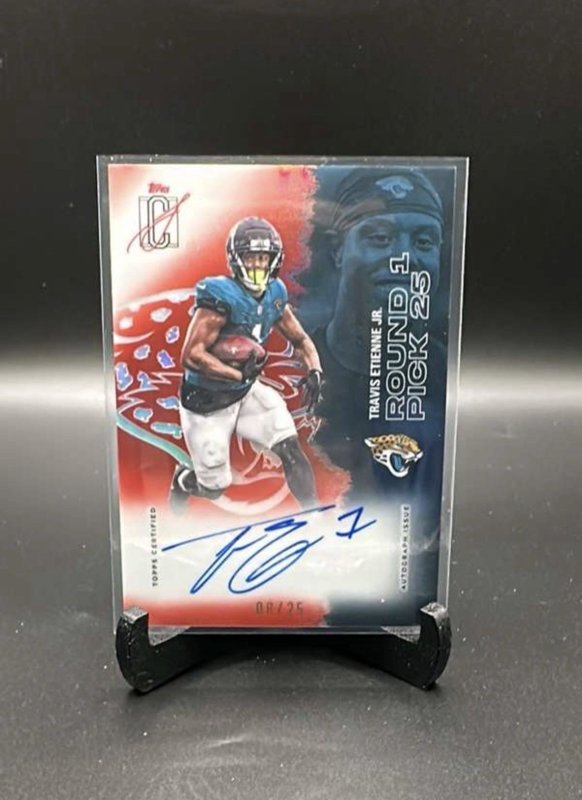#27 Travis Etienne Jr. 2025 Topps Signature Class - Red Lava #/25 AU