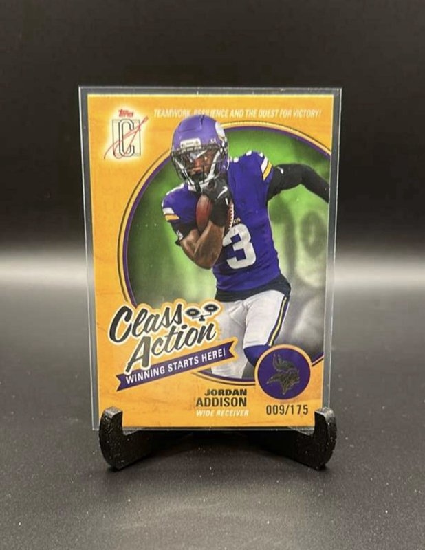 CA-21 Jordan Addison 2025 Topps Signature Class - Class Action Lime Green #/175