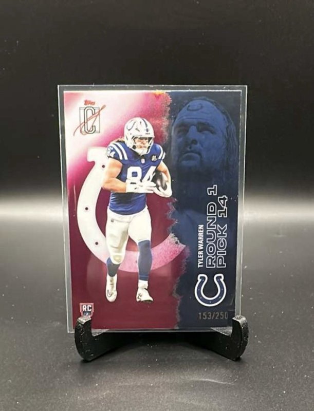 #110 Tyler Warren 2025 Topps Signature Class - Magenta #/250