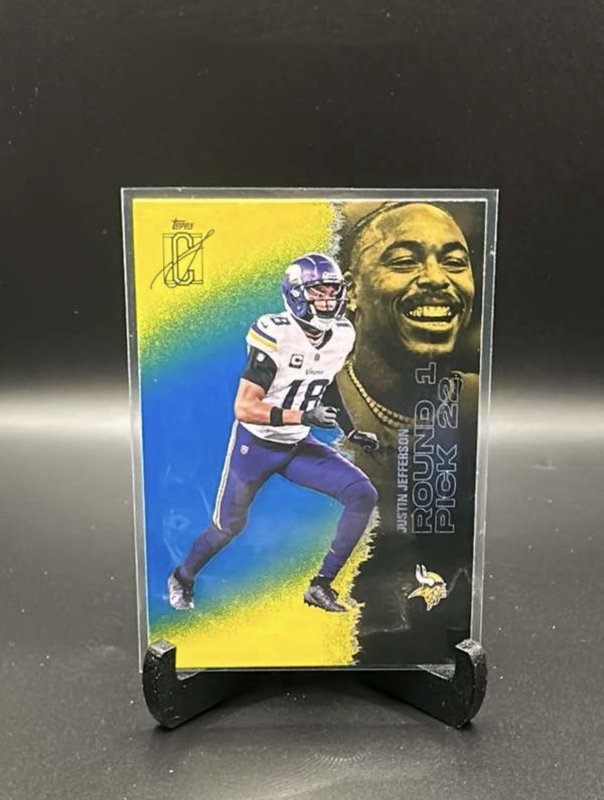 #36 Justin Jefferson 2025 Topps Signature Class - Blue & Yellow