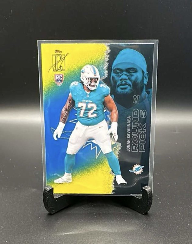 2025 Topps Signature Class Rookie Jonah Savaiinaea Blue And Yellow Parallel