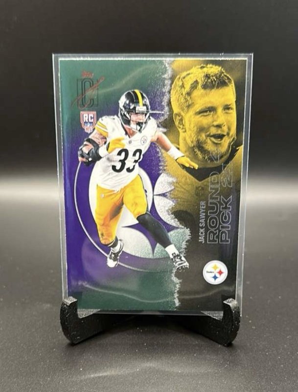 2025 Topps Signature Class - Jack Sawyer #137 (RC) Green & Purple Steelers