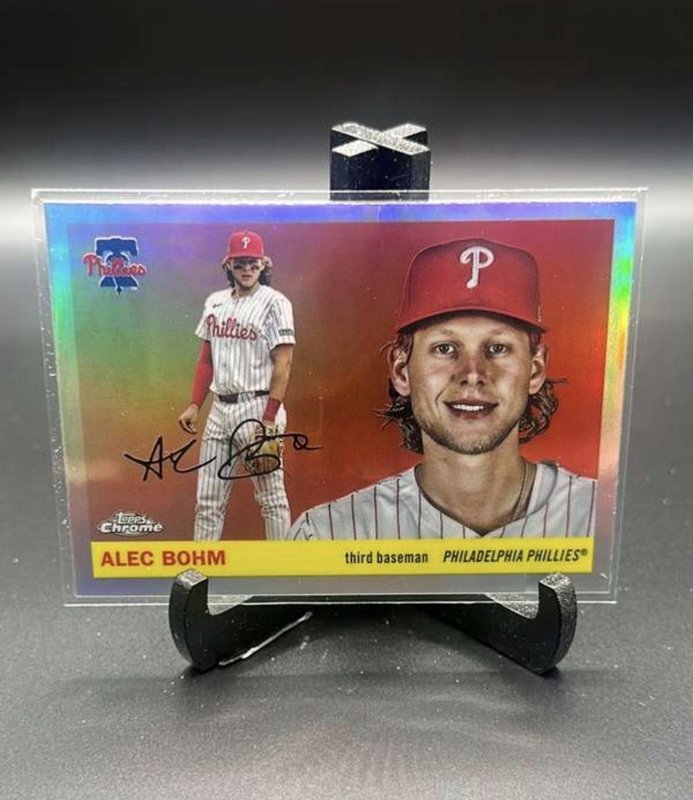 2025 Topps Chrome Platinum #189 Alec Bohm Refractor, Philadelphia Phillies