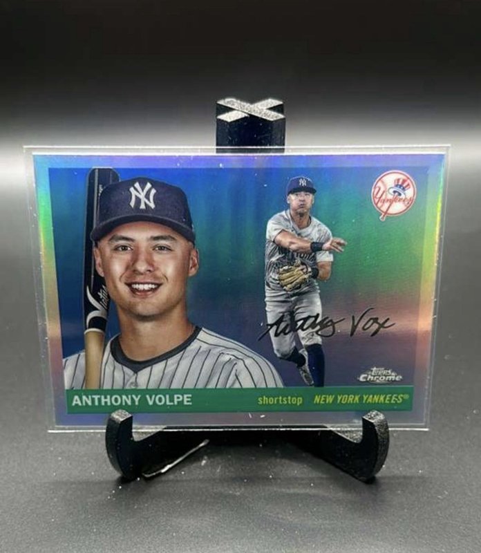 2025 Topps Chrome Platinum Anniversary Refractor Anthony Volpe New York Yankees