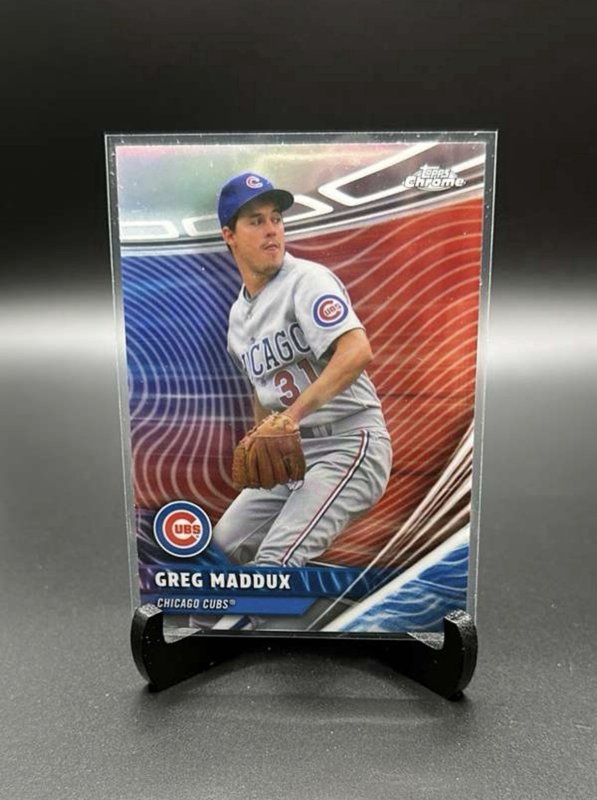 2026 Topps Chrome Baseball Greg Maddux Chrome Rivals Away Chicago Cubs