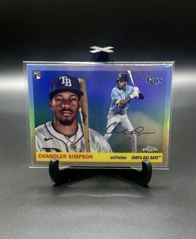 CHANDLER SIMPSON 2025 TOPPS CHROME PLATINUM ROOKIE REFRACTOR #277 RAYS Q1001