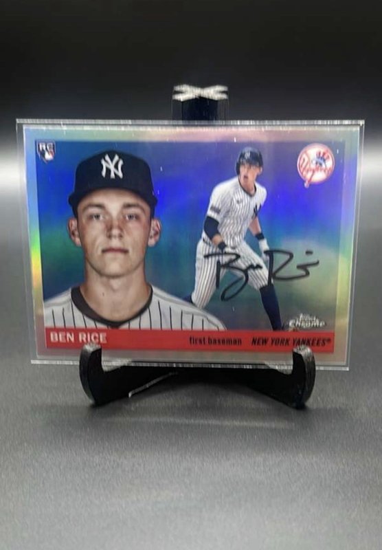 2025 Topps Chrome Platinum BEN RICE RC SILVER REFRACTOR Yankees Rookie