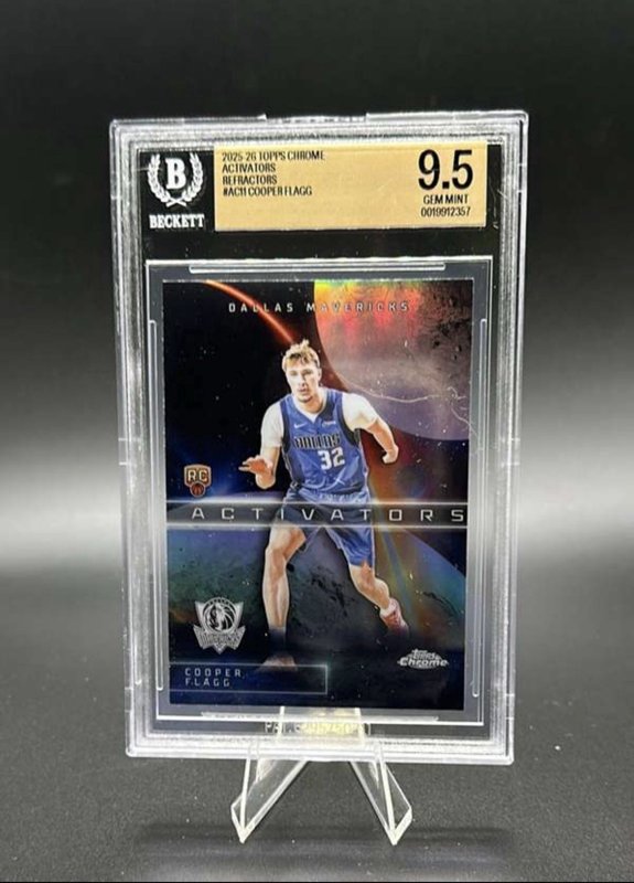 2025 TOPPS CHROME ACTIVATORS REFRACTOR #AC-11 COOPER FLAGG ROOKIE RC BGS 9.5