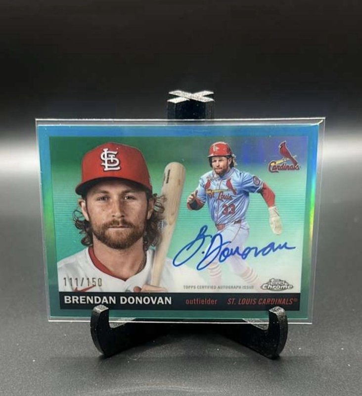 2025 Topps Chrome Platinum Brendan Donovan Auto Autograph Aqua Refractor /150