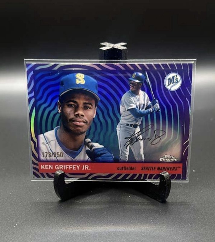 2025 Topps Chrome Platinum #405 Ken Griffey Jr. Purple Vibrations Refractor /250