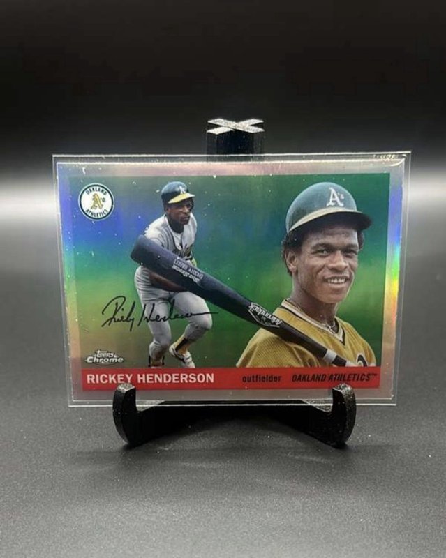 2025 Topps Chrome Platinum RICKEY HENDERSON #320 REFRACTOR Athletics