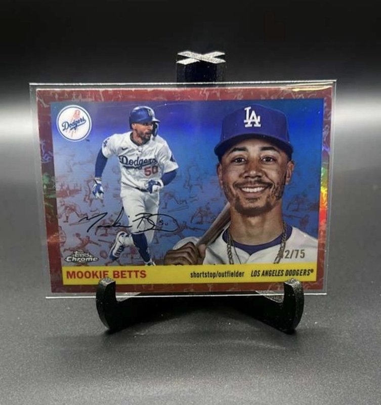 Mookie Betts #65- 2025 Topps Chrome Platinum Toile Cream Rose Gold /75