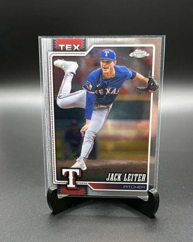 2026 Topps Chrome Jack Leiter Wave Refractor #175 Texas Rangers