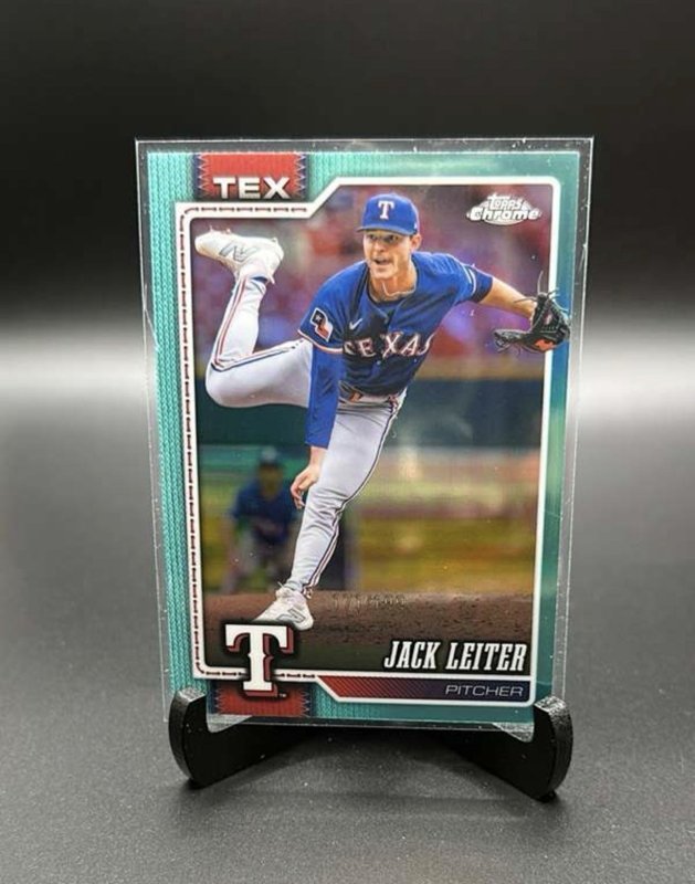 2026 Topps #208 Jack Leiter Aqua Rainbow Foil
