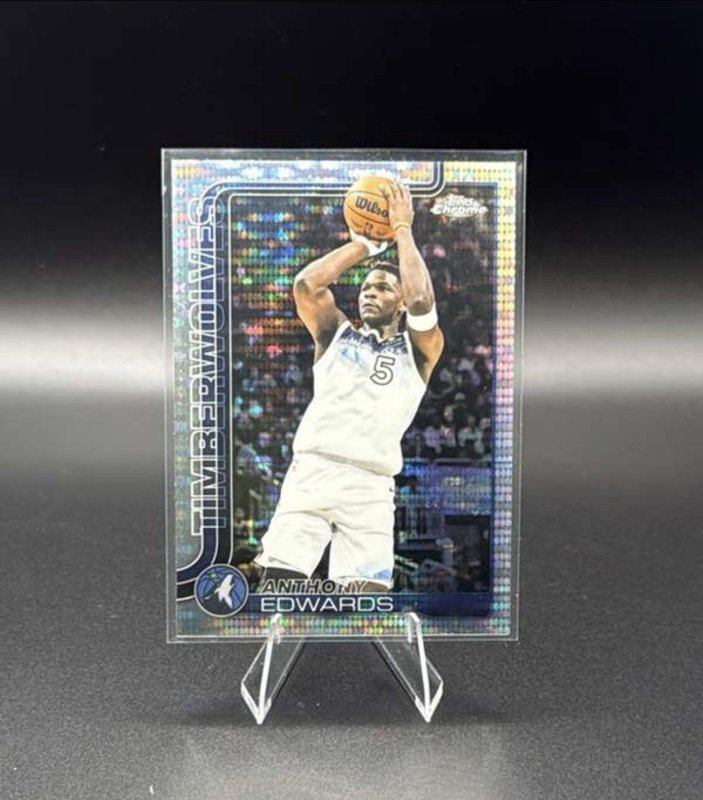 2025-26 Topps Chrome - Anthony Edwards #151 Pulsar Refractor