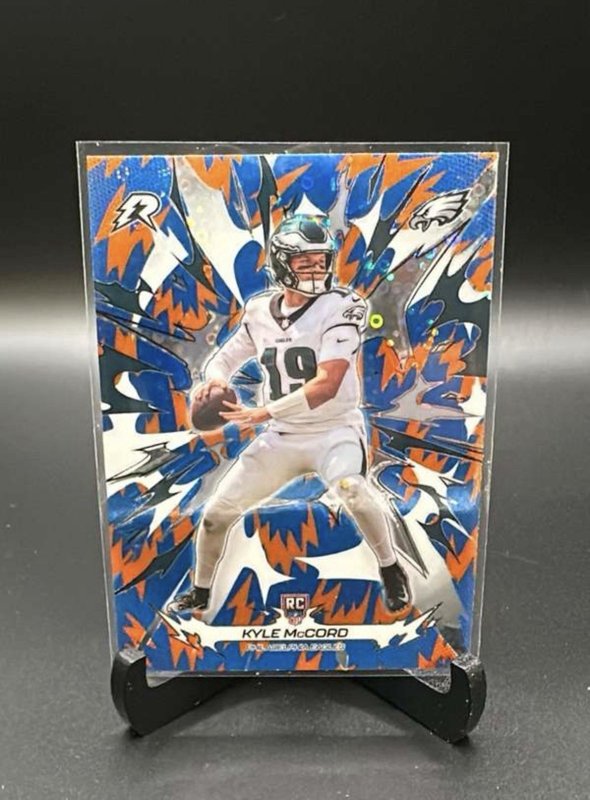 2025 Topps Resurgence Kyle McCord Blue & Orange Spark Refractor #175 Eagles RC