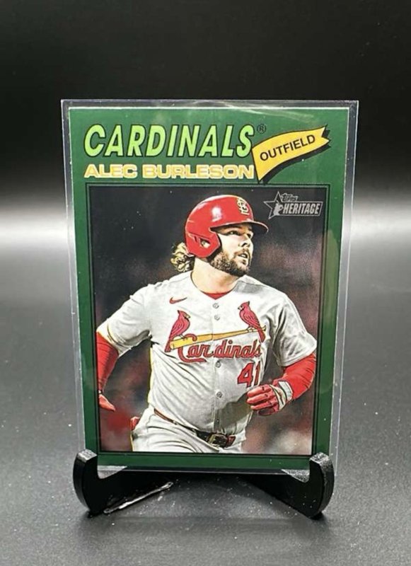 2026 Topps Heritage #165 Alec Burleson Dark Green