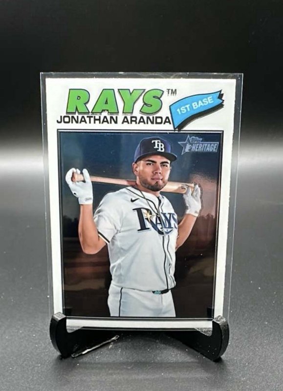 Jonathan Aranda 2026 Topps Heritage #20 Tampa Bay Rays Chrome SP