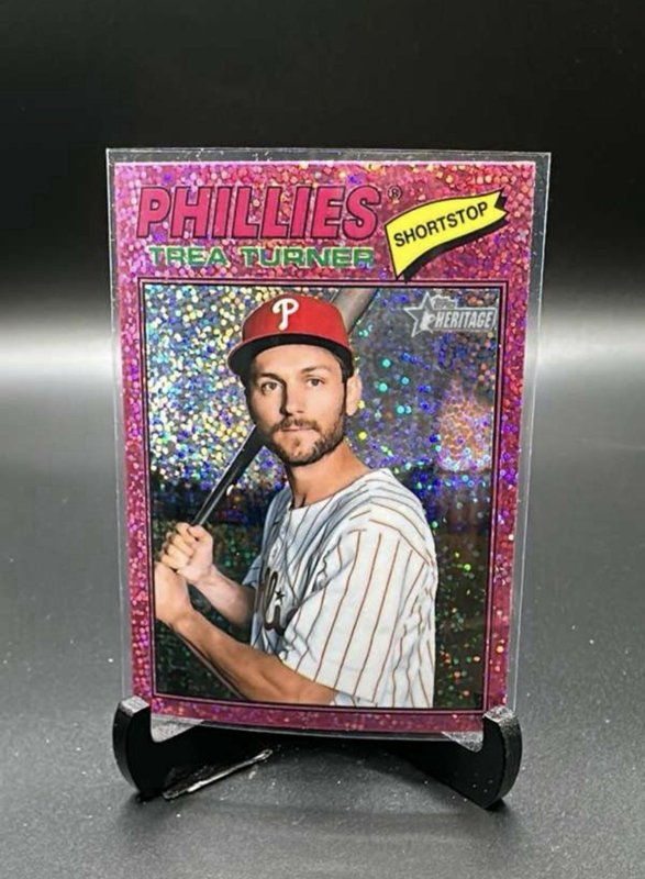 2026 Topps Heritage - Phillies - Trea Turner Pink Sparkle - #183