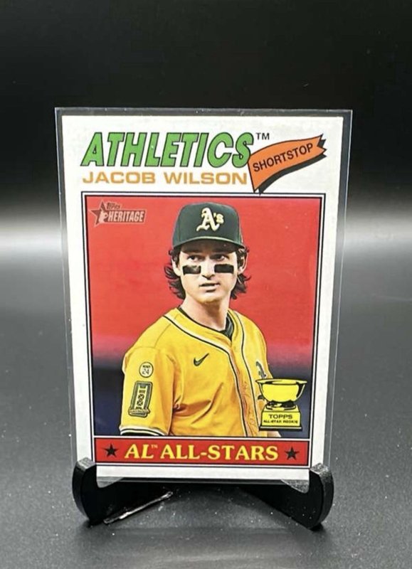 2026 Topps Heritage #17 Jacob Wilson Oakland Athletics AS Rookie Cup
