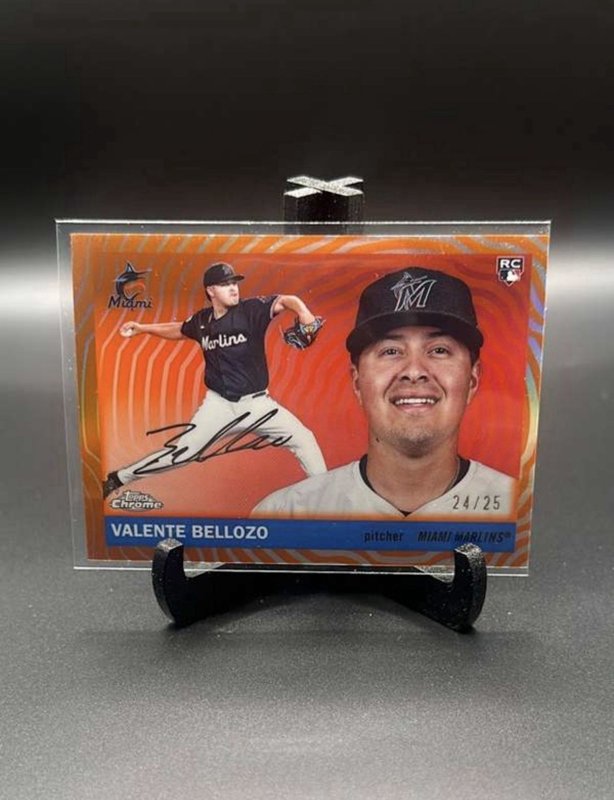 2025 Topps Chrome Platinum Baseball - Valente Bellozo Orange Wave /25 RC