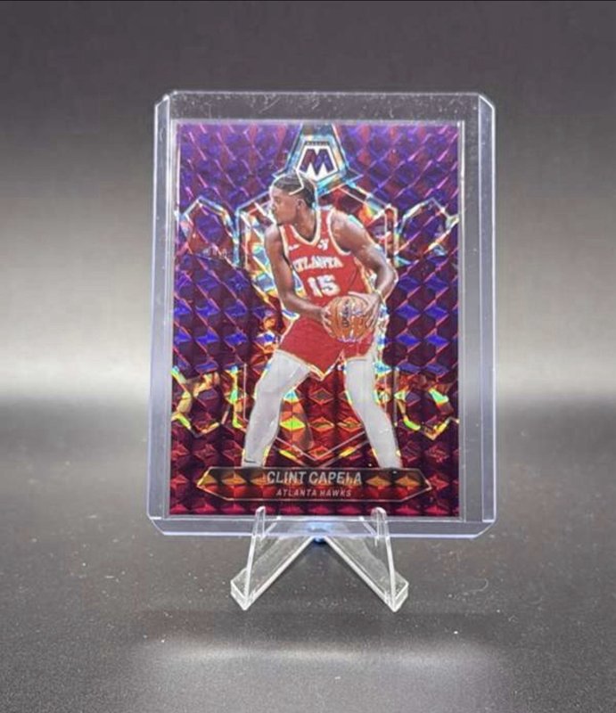 Clint Capela 2023-24 Mosaic Basketball #66 Purple Prizm 06/99 SP - Atlanta Hawks