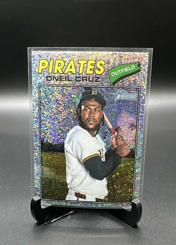 2026 Topps Heritage #308 Oneil Cruz Chrome Silver Sparkle Refractors