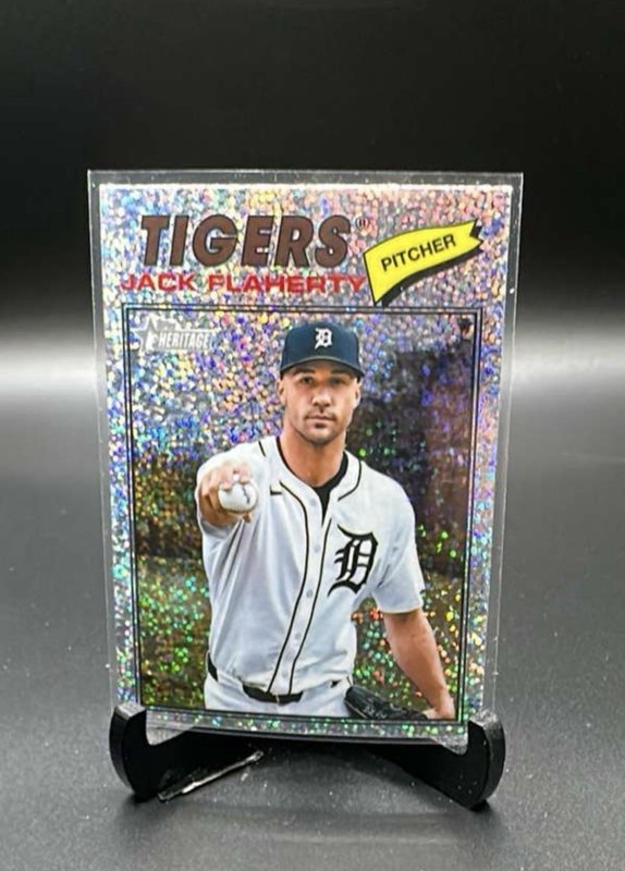 2026 Topps Heritage #204 Jack Flaherty Chrome Silver Sparkle Refractors
