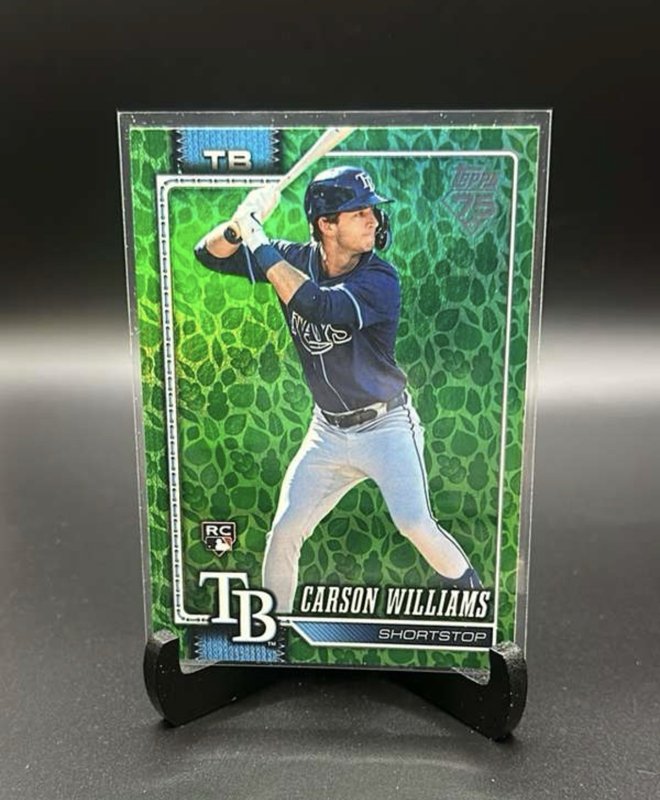 2026 Topps Series 1 - Carson Williams #25 Green Leaf Foil (RC)