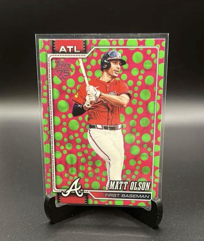 2026 Topps Series 1 - Matt Olson #39 Green & Pink Polka Dots