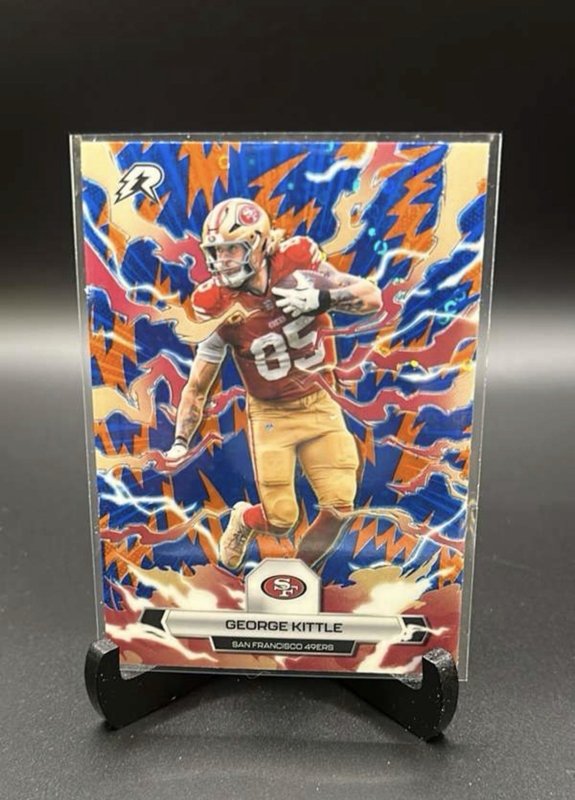 2025 Topps Resurgence #88 George Kittle Blue and Orange Spark